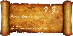 Vass Zenóbia névjegykártya